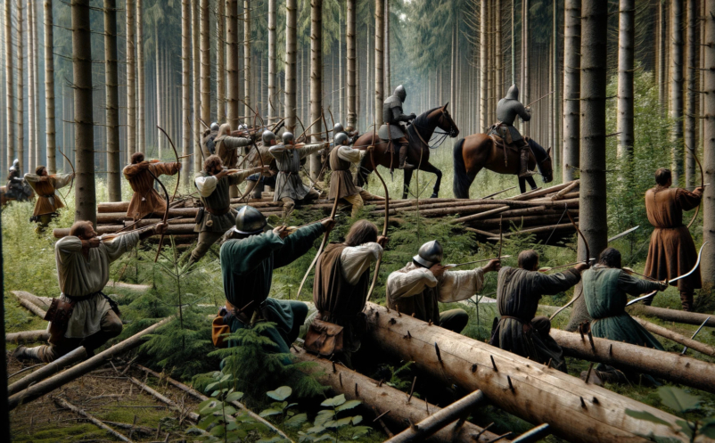 Peasant rebels waging a guerilla war in the forrest of Sweden.