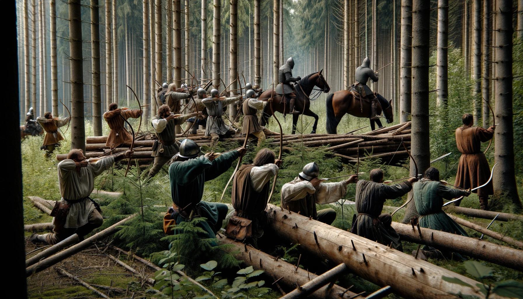 Peasant rebels waging a guerilla war in the forrest of Sweden.